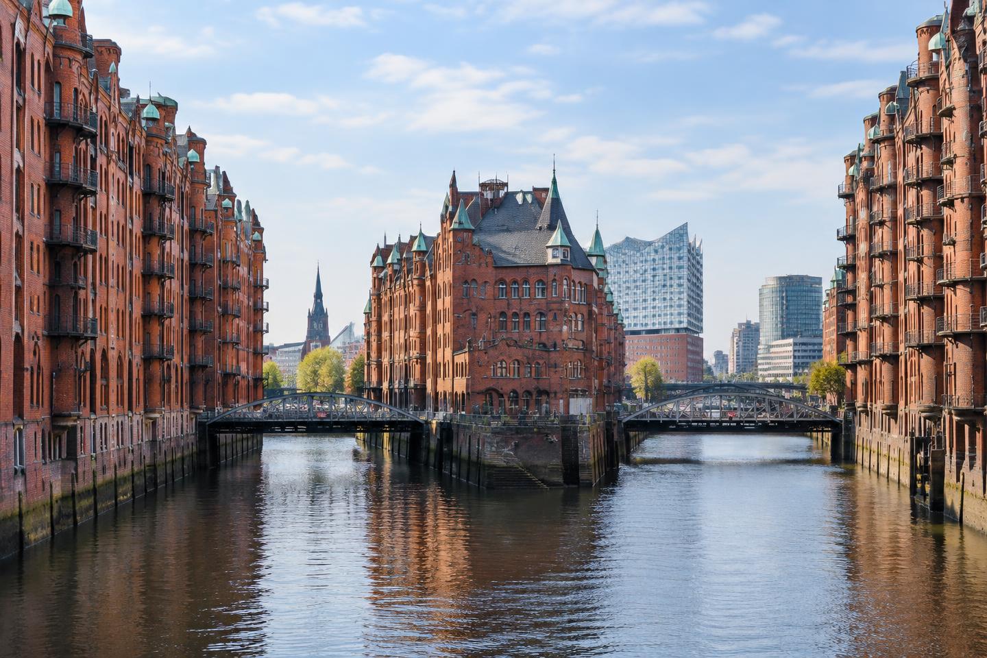 Hamburger Speicherstadt als regionales Motiv für Norddeutschland